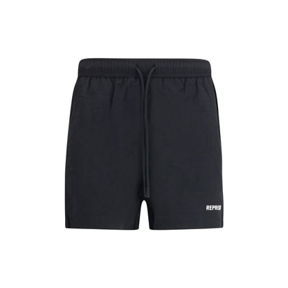 Represent Black Fabric Shorts