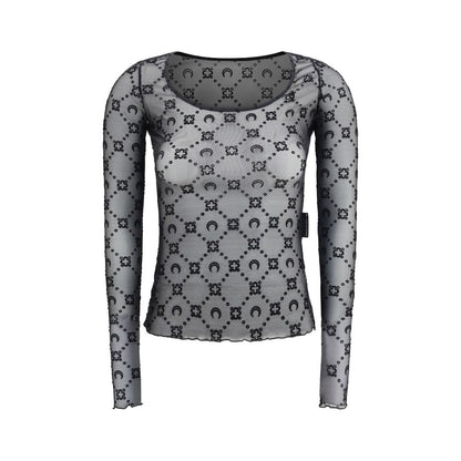 Marine Serre Black Polyamide Pattern Shirt