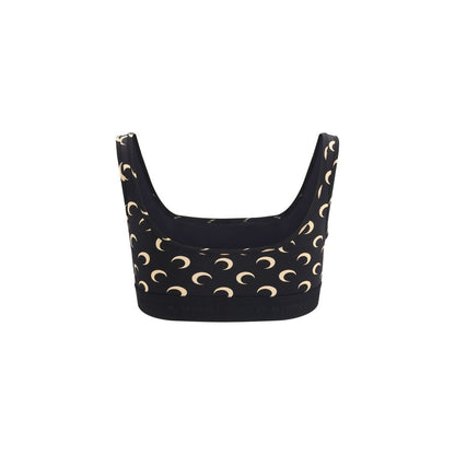 Marine Serre Black Polyamide Sport Bra