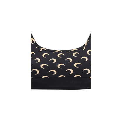 Marine Serre Black Polyamide Sport Bra