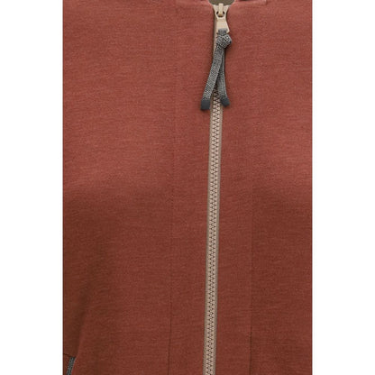 Brunello Cucinelli Bordeaux Silk Sweatshirt