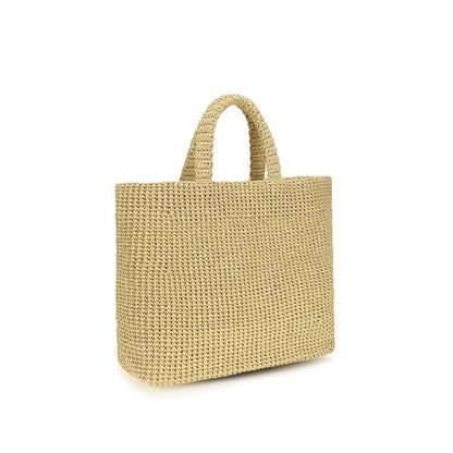 Prada Beige Raffia Shoulder Bag
