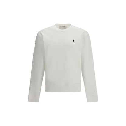Ami Paris White Cotton Sweatshirt