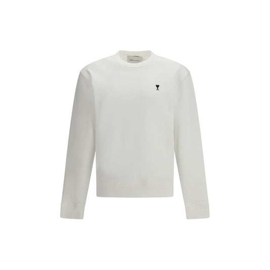 Ami Paris White Cotton Sweatshirt