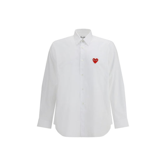 Comme Des Garçons Play White Cotton Dress Shirt