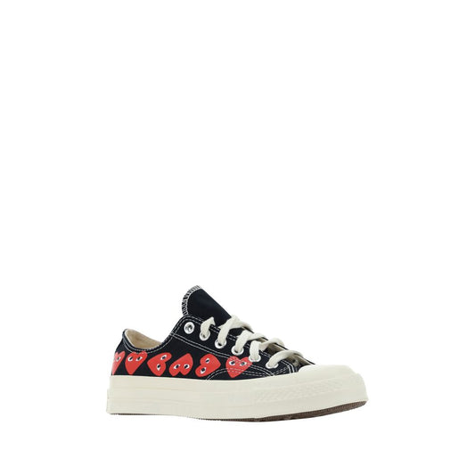Comme Des Garçons Play x Converse Black Canvas Low Top Sneakers