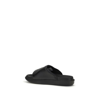 Y-3 Black Calf Leather Bos Taurus Sandals