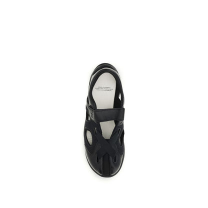 Y-3 Black Calf Leather Bos Taurus Flat Sandals