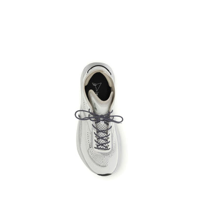 ROA White Fabric Athletic Sneakers