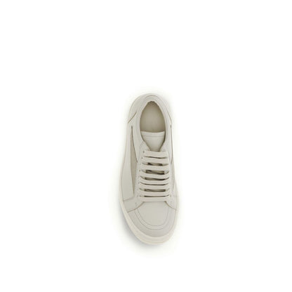 Rick Owens Beige Calf Leather Bos Taurus Low Top Sneakers