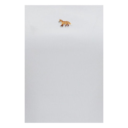 Maison Kitsuné White Cotton Sleeveles T-Shirt