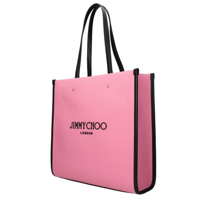 Jimmy Choo Pink Fabric Shoulder Bag