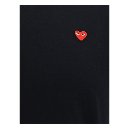 Comme Des Garçons Play Black Cotton T-Shirt