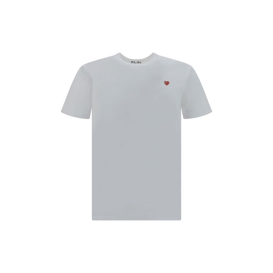 Comme Des Garçons Play White Cotton T-Shirt
