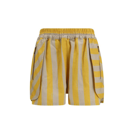 Fendi Bicolor Cotton Bermuda Shorts