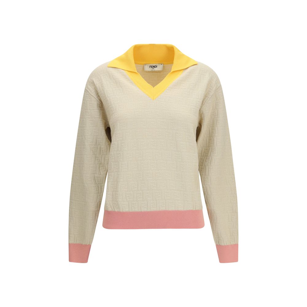 Fendi Beige Cotton Sweatshirt