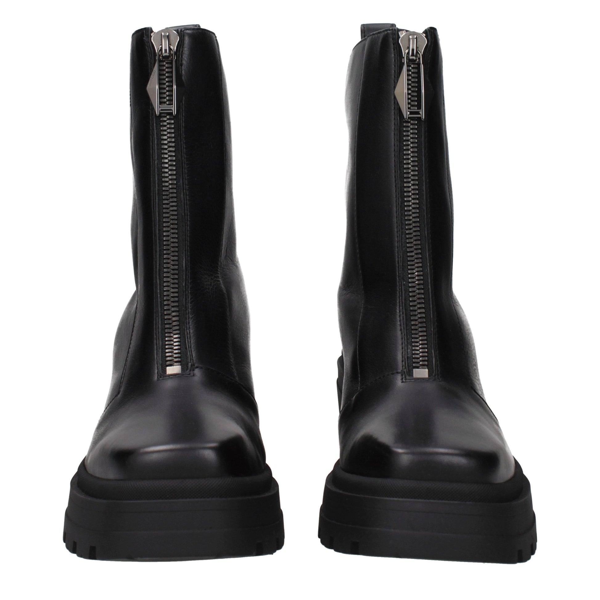 Jimmy Choo Black Leather Ankle Boots