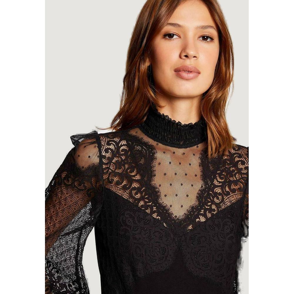 Morgan De Toi Black Viscose Bodysuit