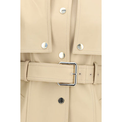 Max Mara Beige Lamb Ovis Aries Aries Leather Jacket