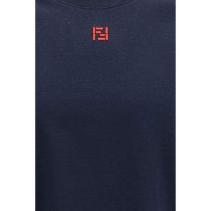 Fendi Blue Cotton T-Shirt