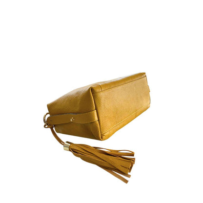 Baldinini Trend Yellow Leather Women Handbag