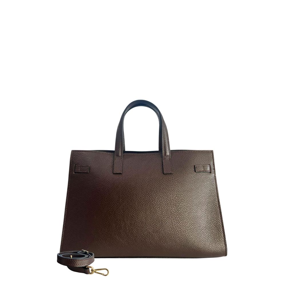 Baldinini Trend Brown Cowhide Shoulder Bag