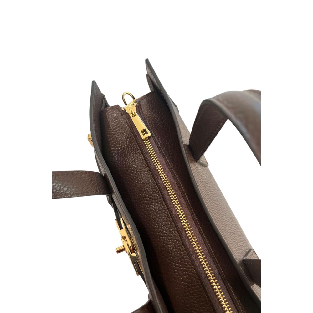 Baldinini Trend Brown Cowhide Shoulder Bag