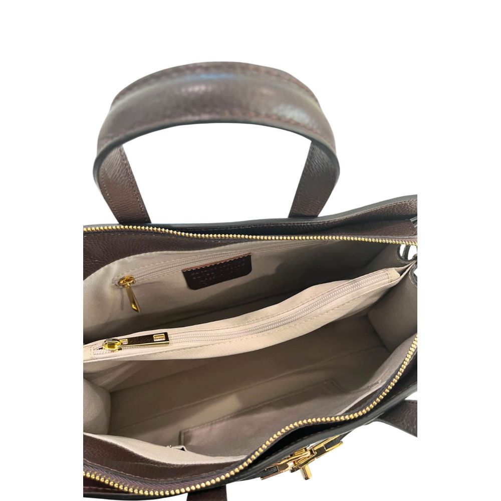 Baldinini Trend Brown Cowhide Shoulder Bag