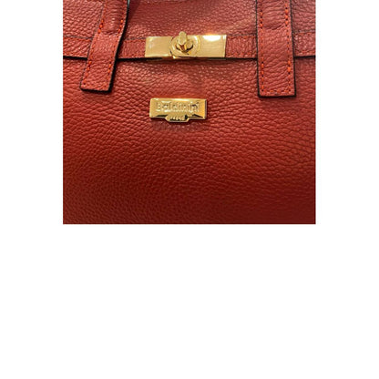 Baldinini Trend Red Leather Women Handbag