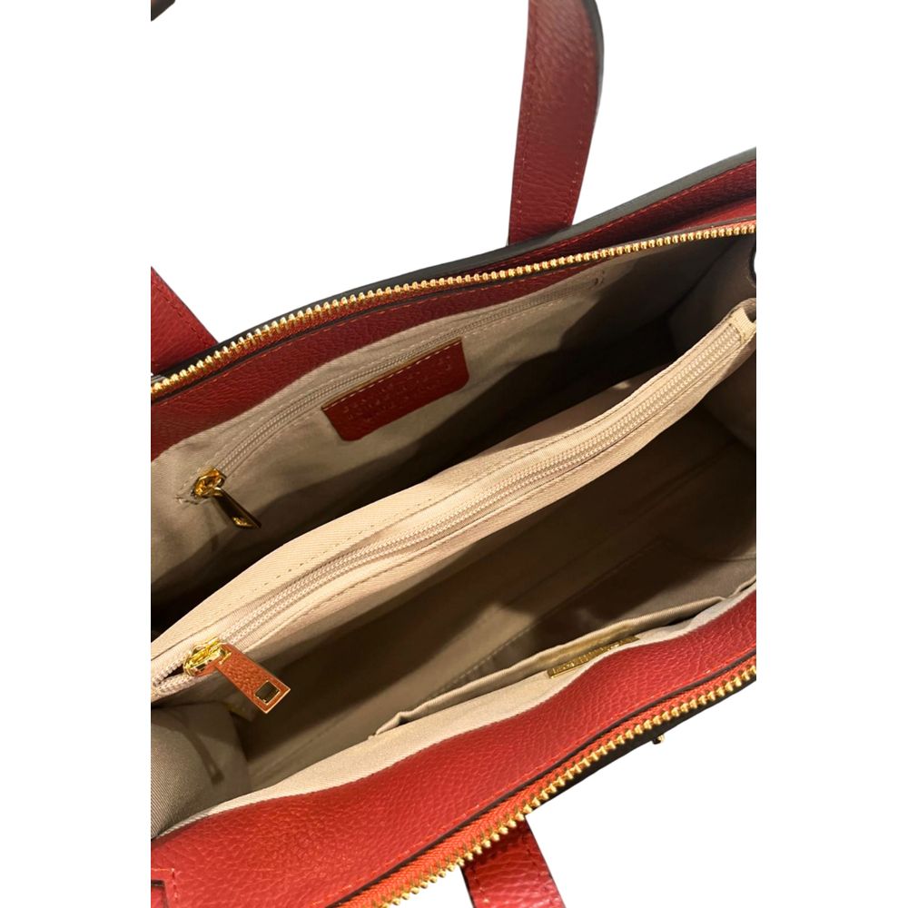 Baldinini Trend Red Leather Women Handbag
