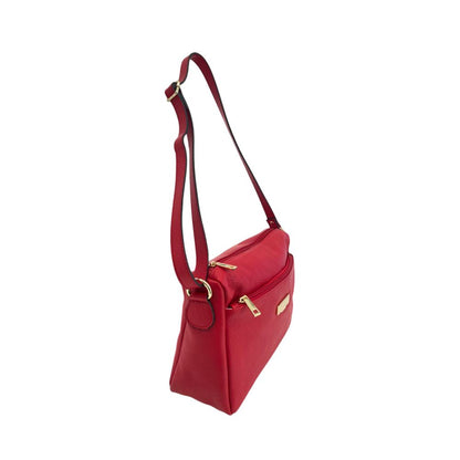 Baldinini Trend Red Leather Women Crossbody Bag