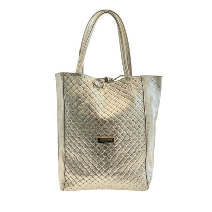 Baldinini Trend Gray Cowhide Clutch Bag