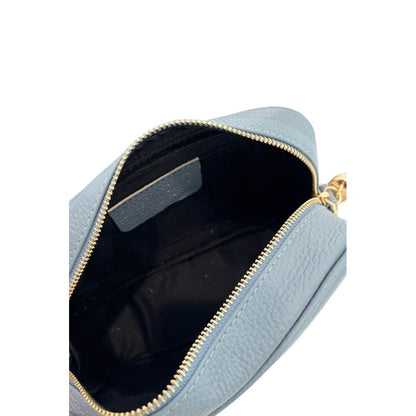 Baldinini Trend Blue Cowhide Crossbody Bag