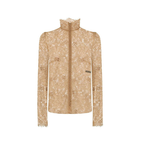 Dolce & Gabbana Beige Polyester Tank Tops