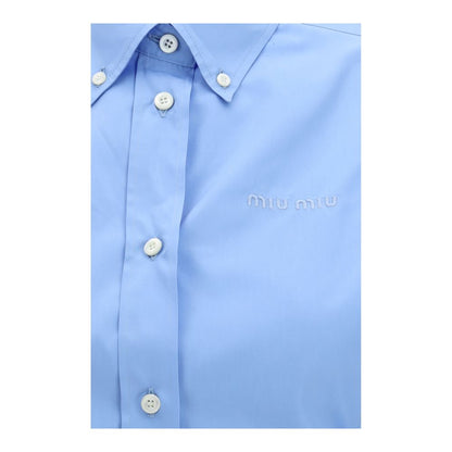 Miu Miu Blue Cotton Shirt