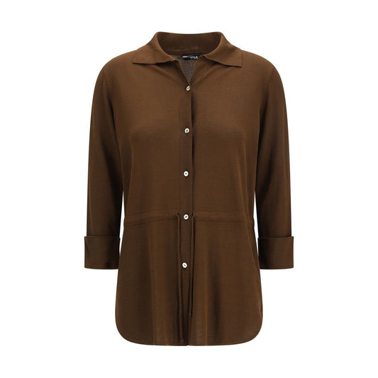 Ella Brown Viscose Shirt