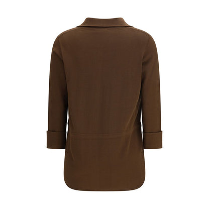Ella Brown Viscose Shirt