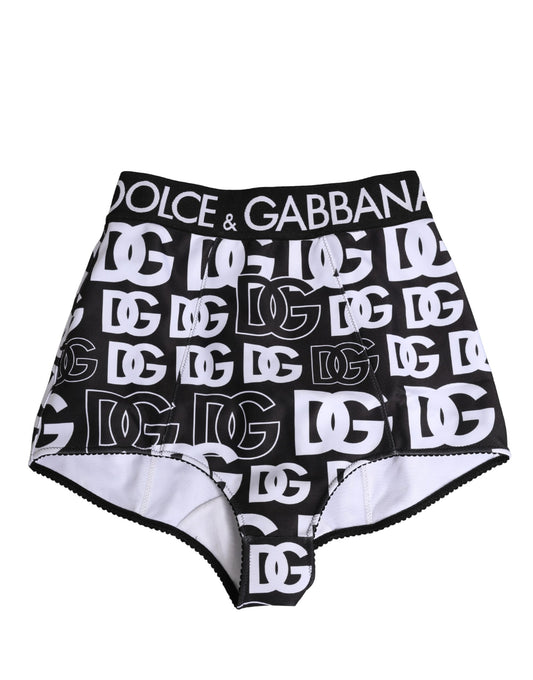 Dolce & Gabbana Black White DG Logo Waistband Girdle Underwear
