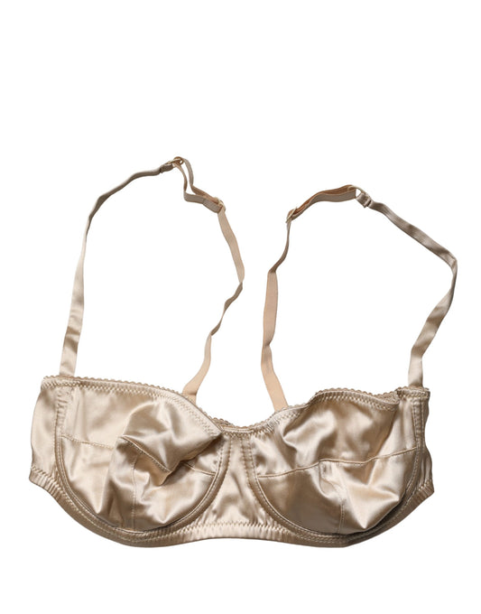 Dolce & Gabbana Beige Semi-Pad Underwire Balconette Bra Underwear