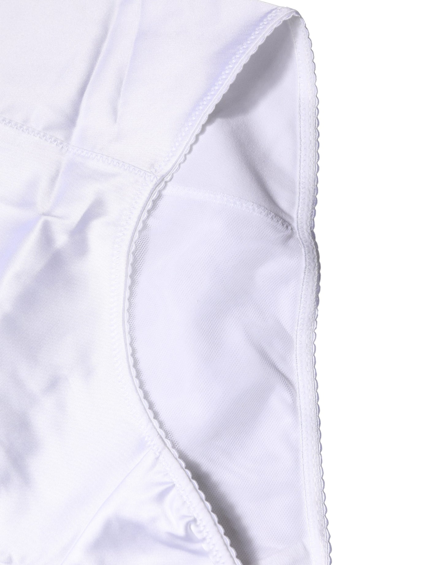Dolce & Gabbana White Silk Blend High Waist Girdle Panty Underwear