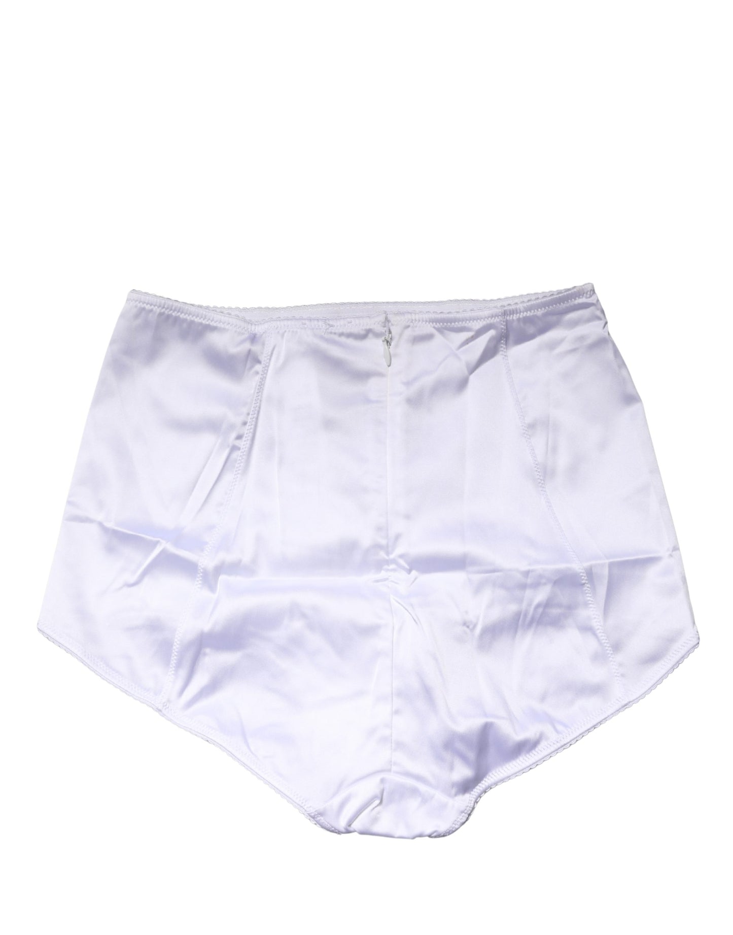 Dolce & Gabbana White Silk Blend High Waist Girdle Panty Underwear
