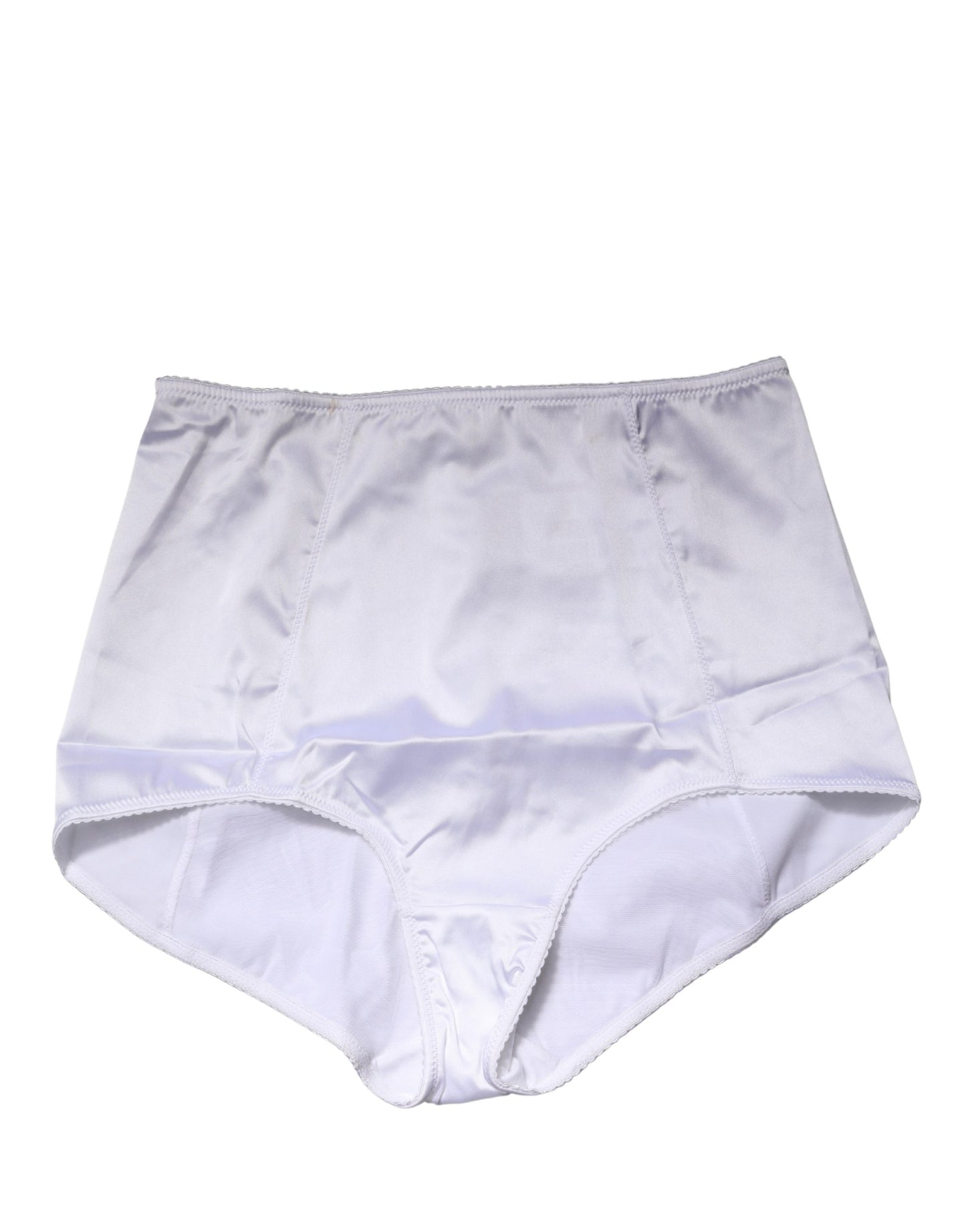 Dolce & Gabbana White Silk Blend High Waist Girdle Panty Underwear