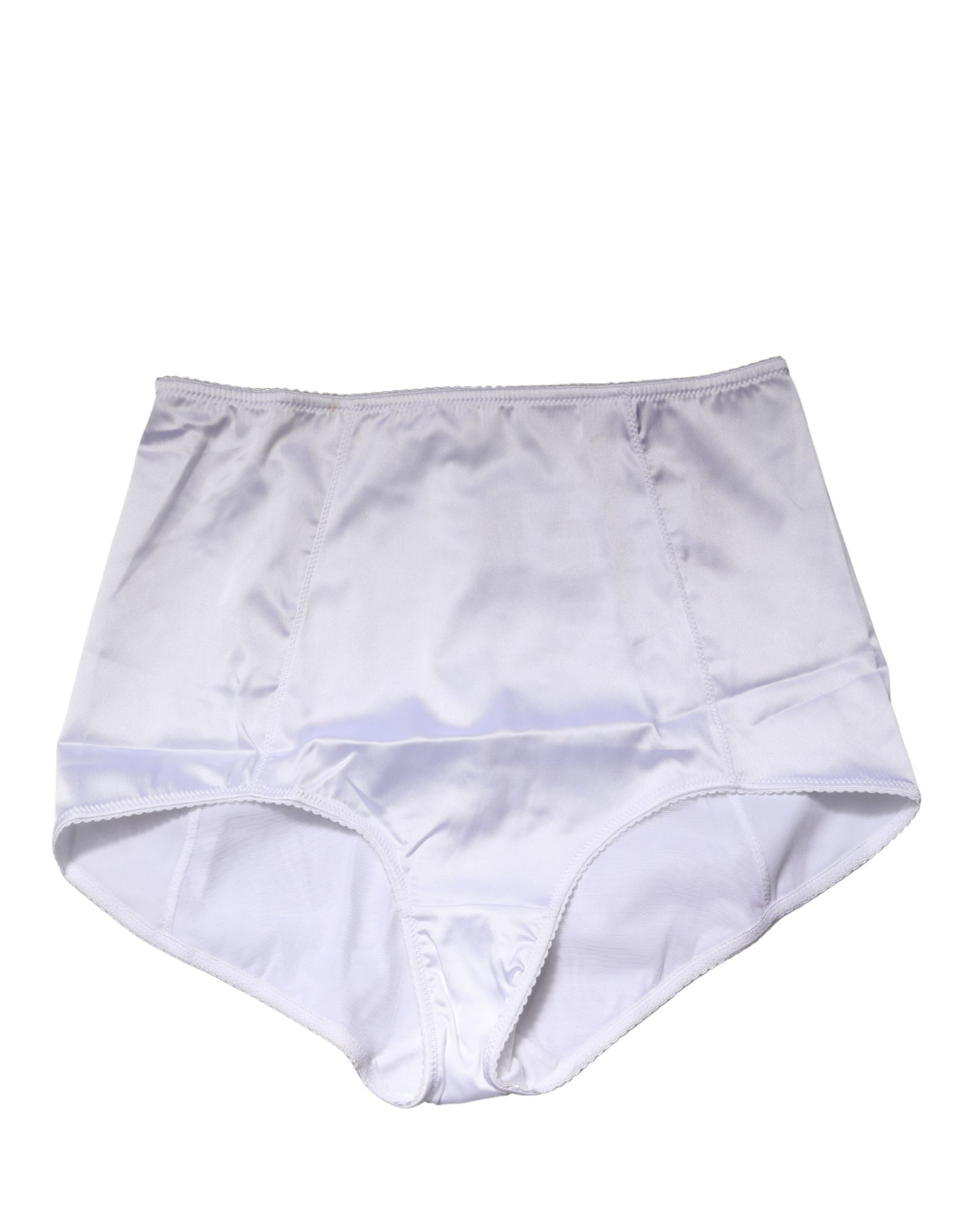Dolce & Gabbana White Silk Blend High Waist Girdle Panty Underwear