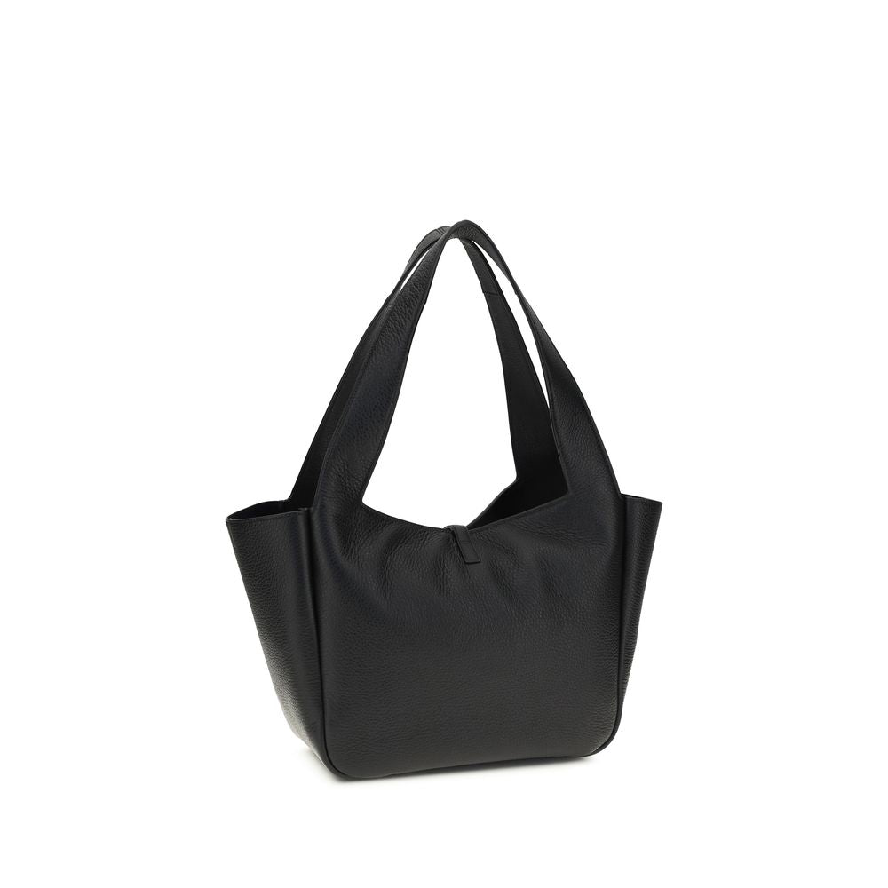 Saint Laurent Black Other Fibres Shoulder Bag