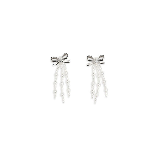 Self-Portrait White Brass Earrings