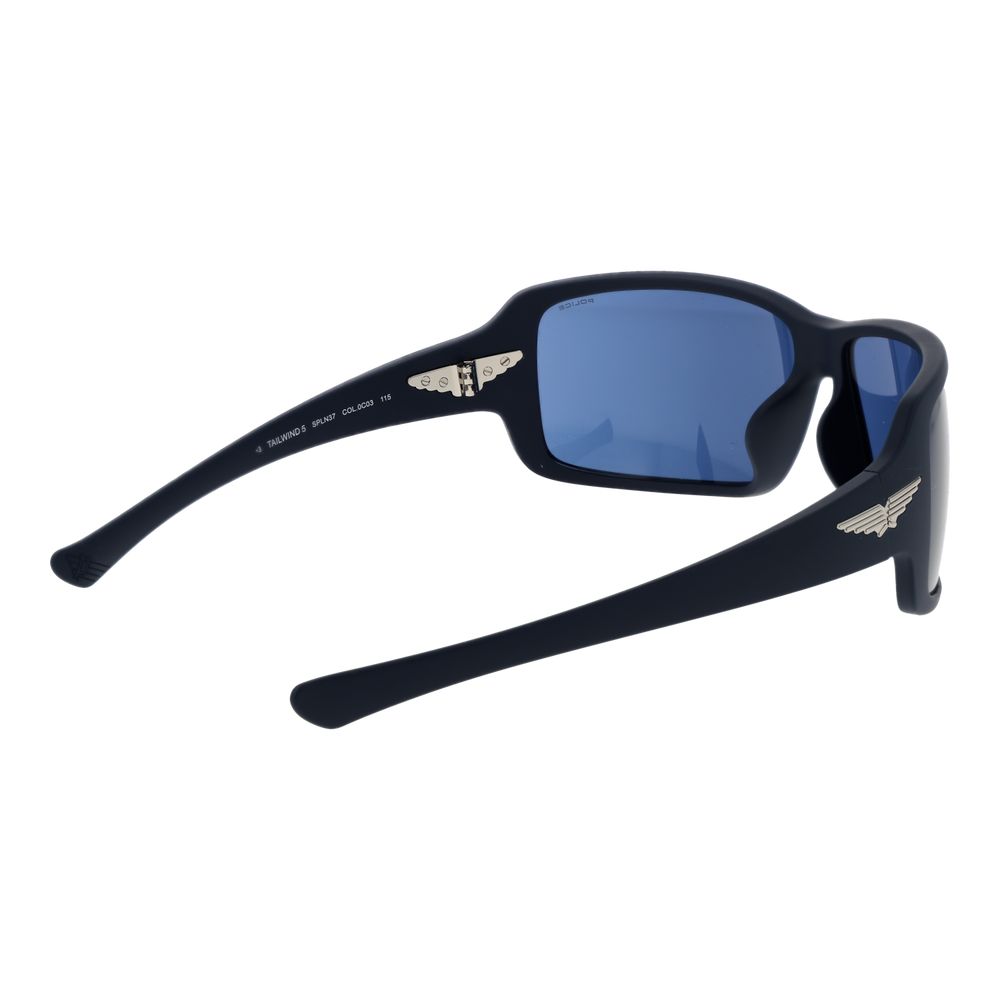 Police Blue Plastic Sunglasses