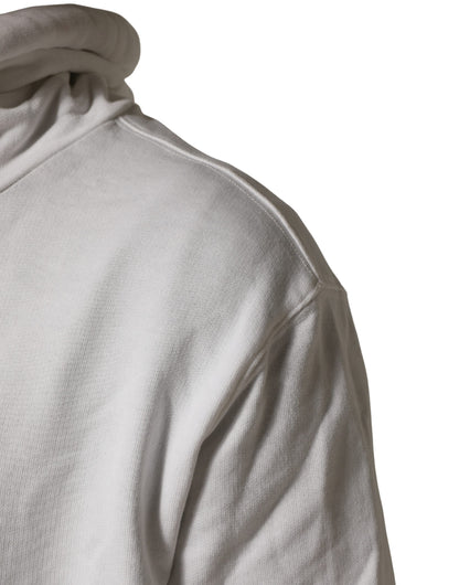Dolce & Gabbana White Camouflage Hooded Sweatshirt Sweater