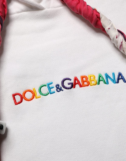 Dolce & Gabbana White Camouflage Hooded Sweatshirt Sweater