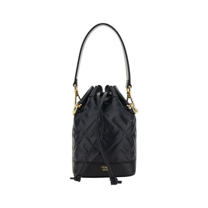 Fendi Black Calf Leather Bos Taurus Backet Bag