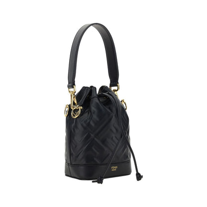 Fendi Black Calf Leather Bos Taurus Backet Bag